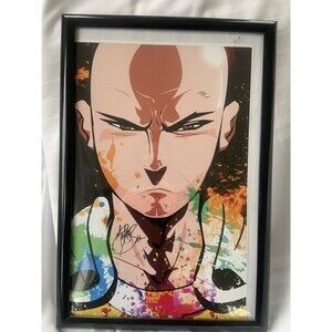 Saitama (One Punch Man) Framed Legacy Portrait Art Print SIGNED